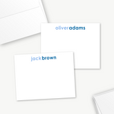 Blue Hues Flat Card Set